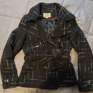 Black Coat w/ Removable Hood